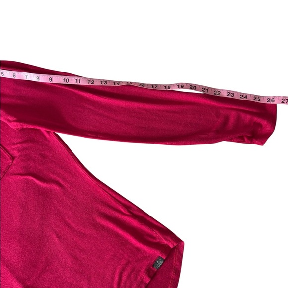 Prana Women's Long Sleeve Scoop Neck T-Shirt Athleisure Casual Stretch Pink M - Picture 8 of 9